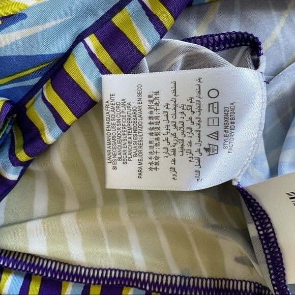 BCBGmaxazria Stretch Jersey Mini Dress Tropical Palm Print XS Travel Vacation - Picture 5 of 6